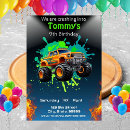 Pesquisar por monster truck meninos aniversário convites De de meninos