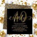 Pesquisar por 40 aniversário convites Preto