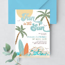 Pesquisar por surf birthday party convites De festas de praia