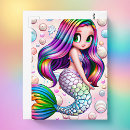 Pesquisar por sereia arco íris cartoes postais Para crianças