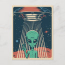Pesquisar por ilustração científica cartoes postais Alienígena