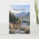 Pesquisar por lobo na neve cartoes Aniversário