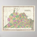 Pesquisar por mapas históricos do vintage pôsteres pósteres Virgínia