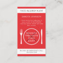 Pesquisar por alerta da alergia cartao de visita Alergia à comida