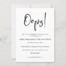 Pesquisar por oops convites Mudança de planos
