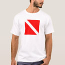 Pesquisar por a bandeira do mergulho camisetas Mergulhador para baixo