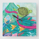 Pesquisar por arte do cavalo marinho relogios de parede Sob o mar