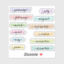 Pesquisar por meses adesivos Colorido