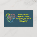 Pesquisar por coração da música cartao de visita Notas musicais