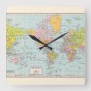 Pesquisar por mapa colorido relogios de parede Wanderlust