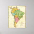 Pesquisar por mapa do país impressão de canvas Por