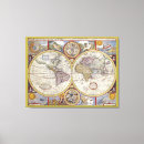 Pesquisar por mapa antigo impressão de canvas Mapas do mundo antigo