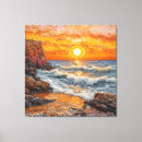 Pesquisar por luz solar impressão de canvas Mar