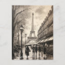Pesquisar por vintage eiffel tower cartoes postais Aquarela