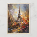 Pesquisar por pintura da torre eiffel cartoes postais Romântico