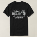 Pesquisar por eu disse sim camisetas Anúncio de noivado