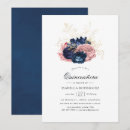 Pesquisar por rosa e azul marinho convites Quinceanera