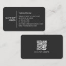 Pesquisar por preto e branco moderno cartao de visita Código qr