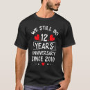 Pesquisar por 12 anos de casamento camisetas Desde