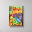Pesquisar por gato colorido impressão de canvas Gatos