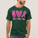 Pesquisar por curva de amor rosa camisetas Cancer da mama