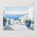 Pesquisar por ilha grega cartoes postais Aquarela
