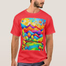 Pesquisar por arte digital moderna colorida camisetas Abstrato