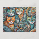 Pesquisar por gato abstrato cartoes postais Gatos