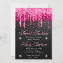 Pesquisar por glitter sweet sixteen convites Rosa