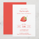 Pesquisar por strawberry birthday convites Simples