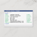 Pesquisar por codificador cartao de visita Engenheiro de software