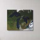 Pesquisar por grandes lagos impressão de canvas Vista do espaço