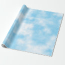 Pesquisar por nuvens no céu papel de presente Azul