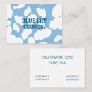 Pesquisar por nuvem azul cartao de visita Para ela