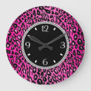 Pesquisar por rosa quente e preto relogios de parede Impressão animal