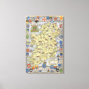 Pesquisar por histórico impressão de canvas Mapa do vintage
