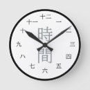 Pesquisar por kanji japonês relogios de parede Branco