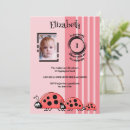 Pesquisar por ladybug first birthday convites Rosa