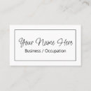 Pesquisar por caligrafia cartao de visita Branco