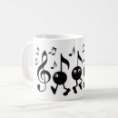 Pesquisar por nota da música canecas Preto e branco