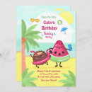 Pesquisar por tropical beach party convites Piscina