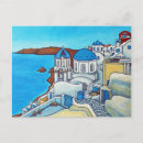 Pesquisar por pintura azul cartoes postais Santorini