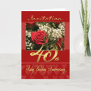 Pesquisar por 40th ruby wedding anniversary convites Floral