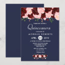 Pesquisar por rosa e azul marinho convites Quinceanera