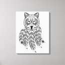 Pesquisar por arte lobo impressão de canvas Estilo do zen doodle