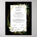 Pesquisar por certificado de casamento pôsteres pósteres Elegante