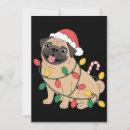 Pesquisar por pug do natal convites Engraçado