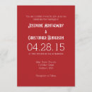 Pesquisar por vermelho e branco casamento convites Simples