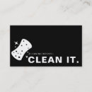 Pesquisar por profissional da limpeza cartao de visita Preto e branco