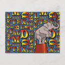 Pesquisar por elefante vermelho cartoes postais Circo